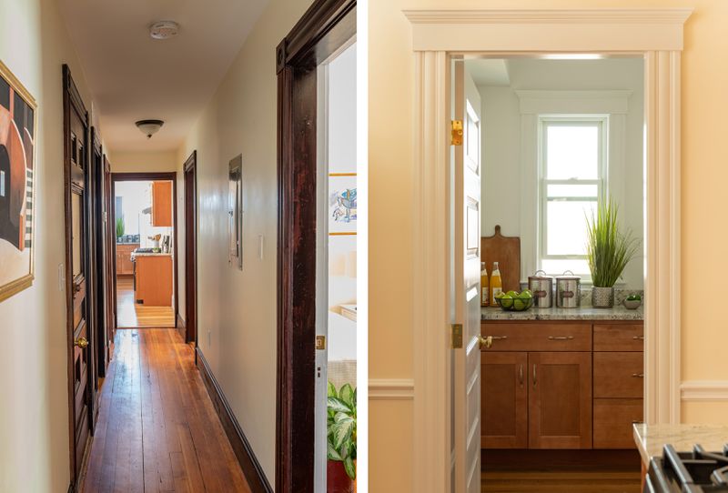 Fall 2021, Dorchester reveal, 2nd floor hallway and pantry door