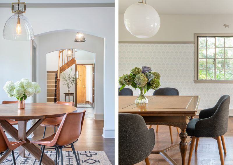 Fall 2021 House Tour, Tudor Revival breakfast area and dining room