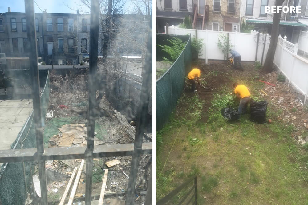 Image of a Brooklyn backyard before being remodeled