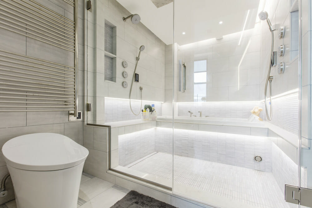 Image of a modern wet room bathroom